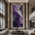 AVIORART Purple Marble Wall Art Canvas