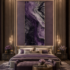 AVIORART Purple Marble Wall Art Canvas