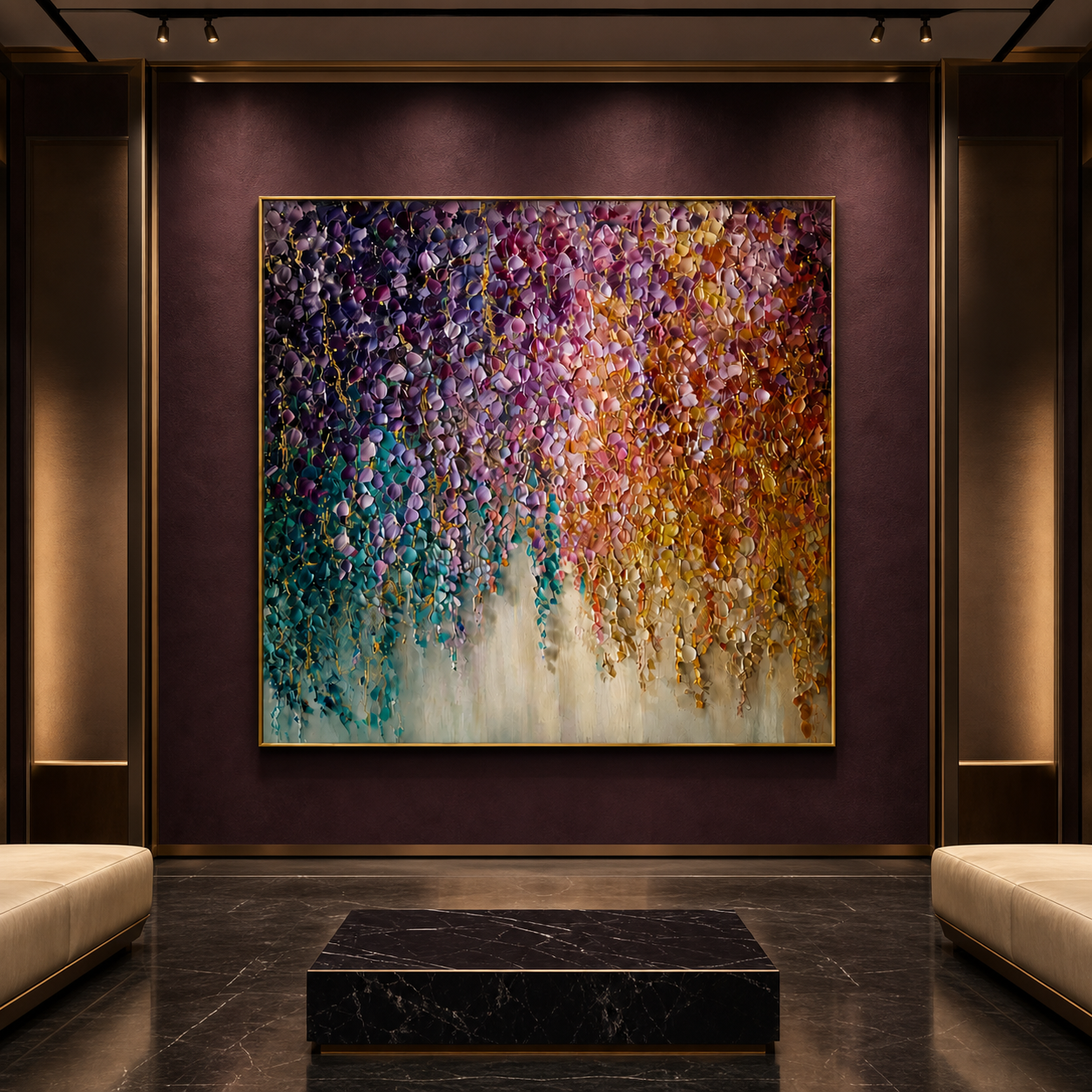AVIORART Raining Colors Wall Art Canvas
