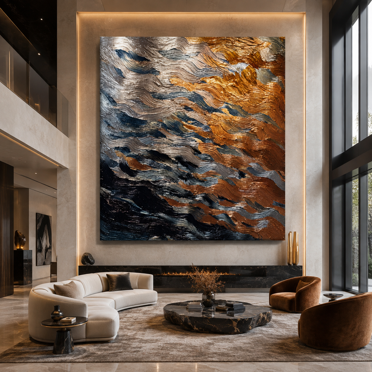 AVIORART Ripples of Change Wall Art Canvas