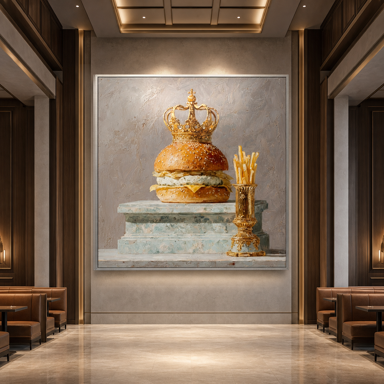 AVIORART Royal Burger Wall Art Canvas