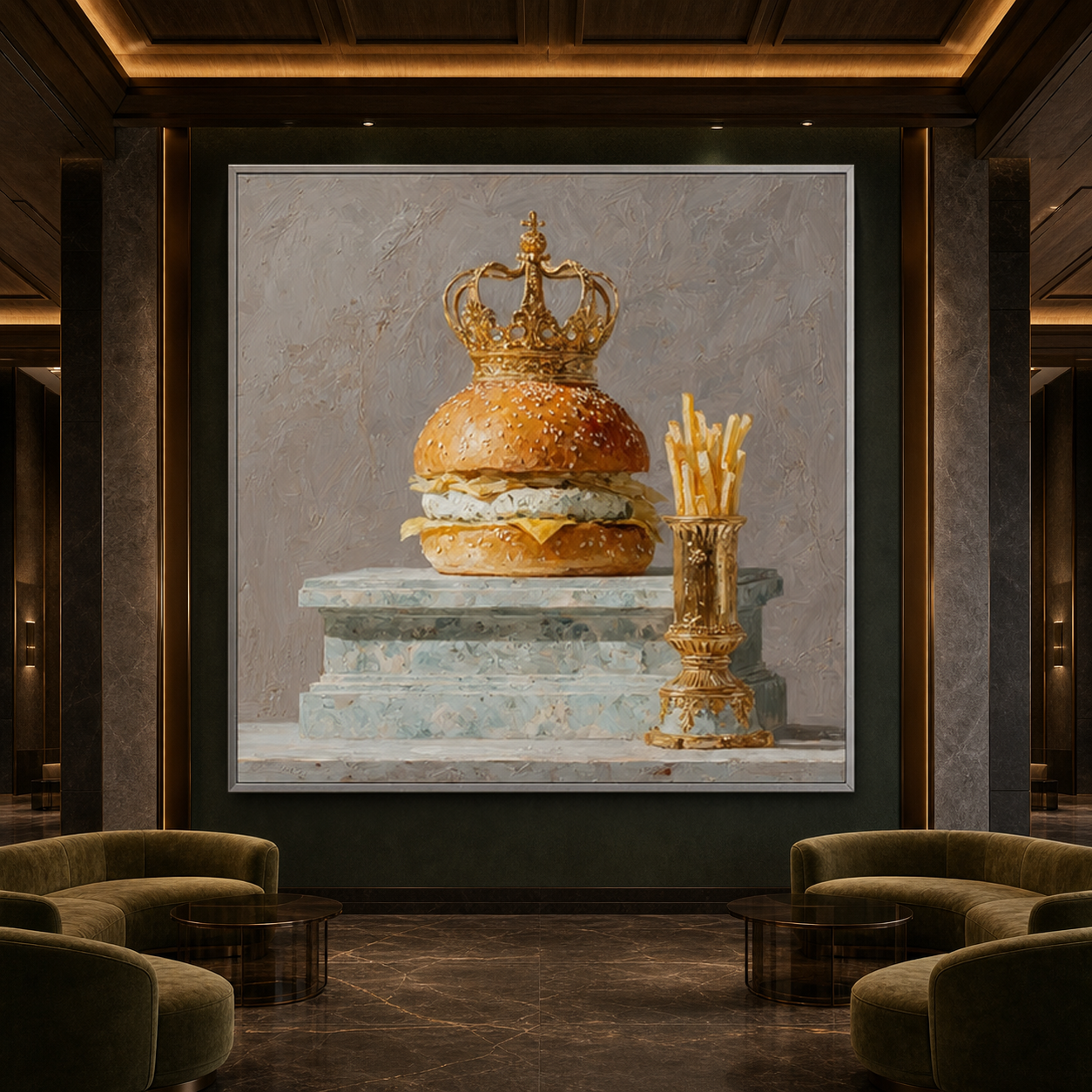 AVIORART Royal Burger Wall Art Canvas