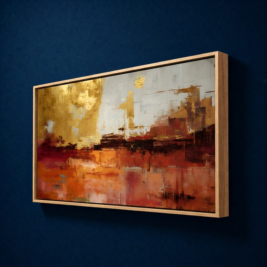 AVIORART Rust Gold Wall Art Canvas
