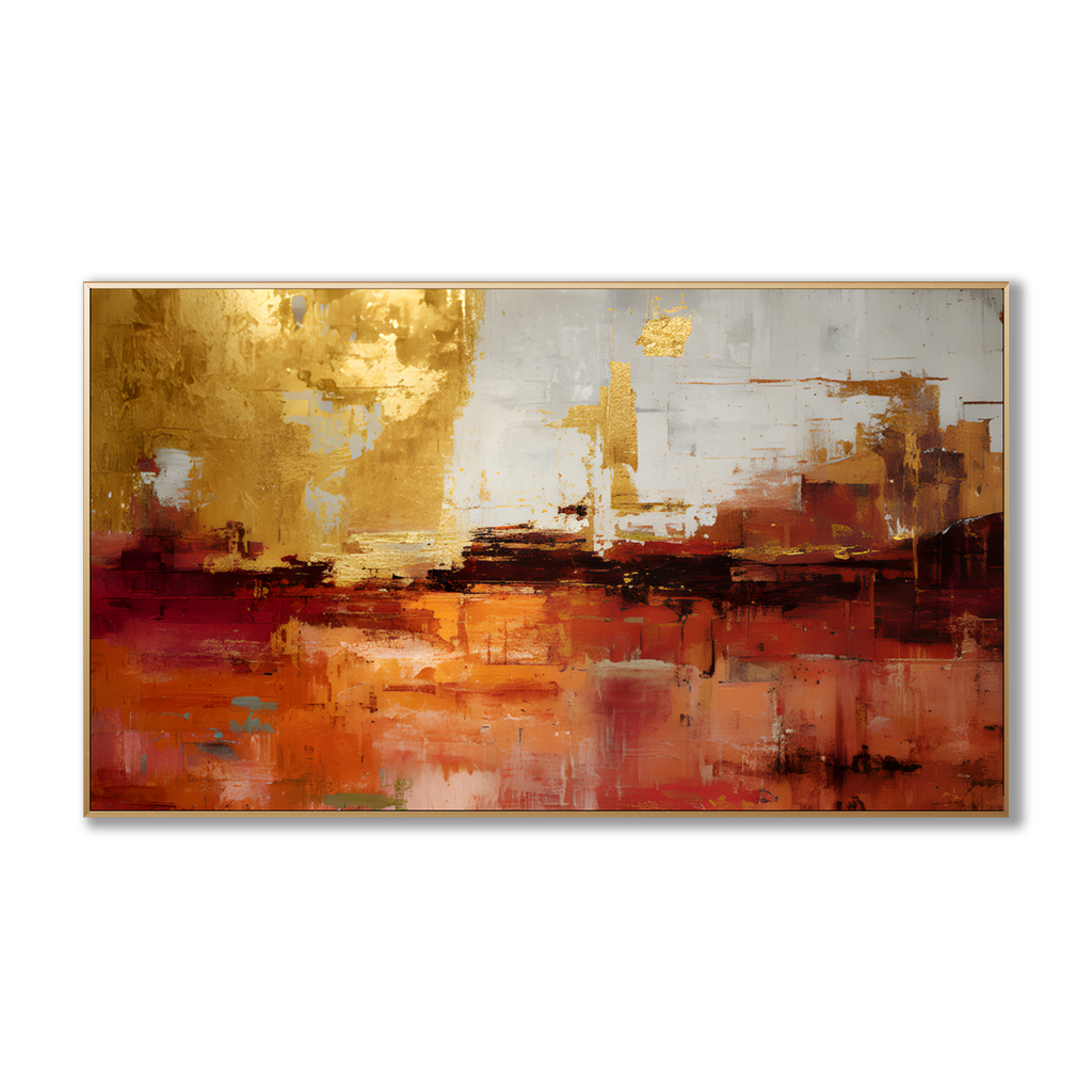 AVIORART Rust Gold Wall Art Canvas