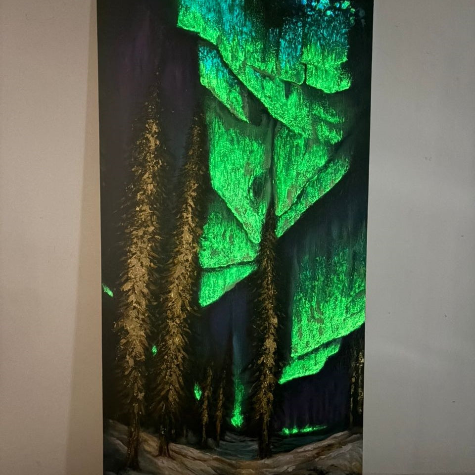 AVIORART Trees Light Wall Art Canvas