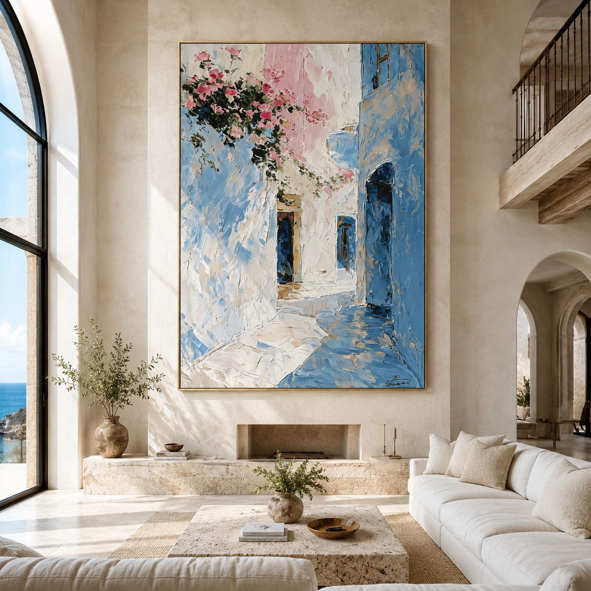 AVIORART Santorini Dreams Wall Art Canvas