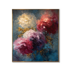 AVIORART Sapphire Blooms Wall Art Canvas