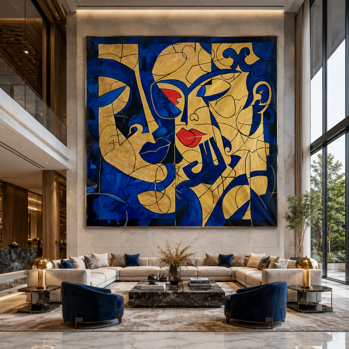 AVIORART Sapphire Intrigue Wall Art Canvas