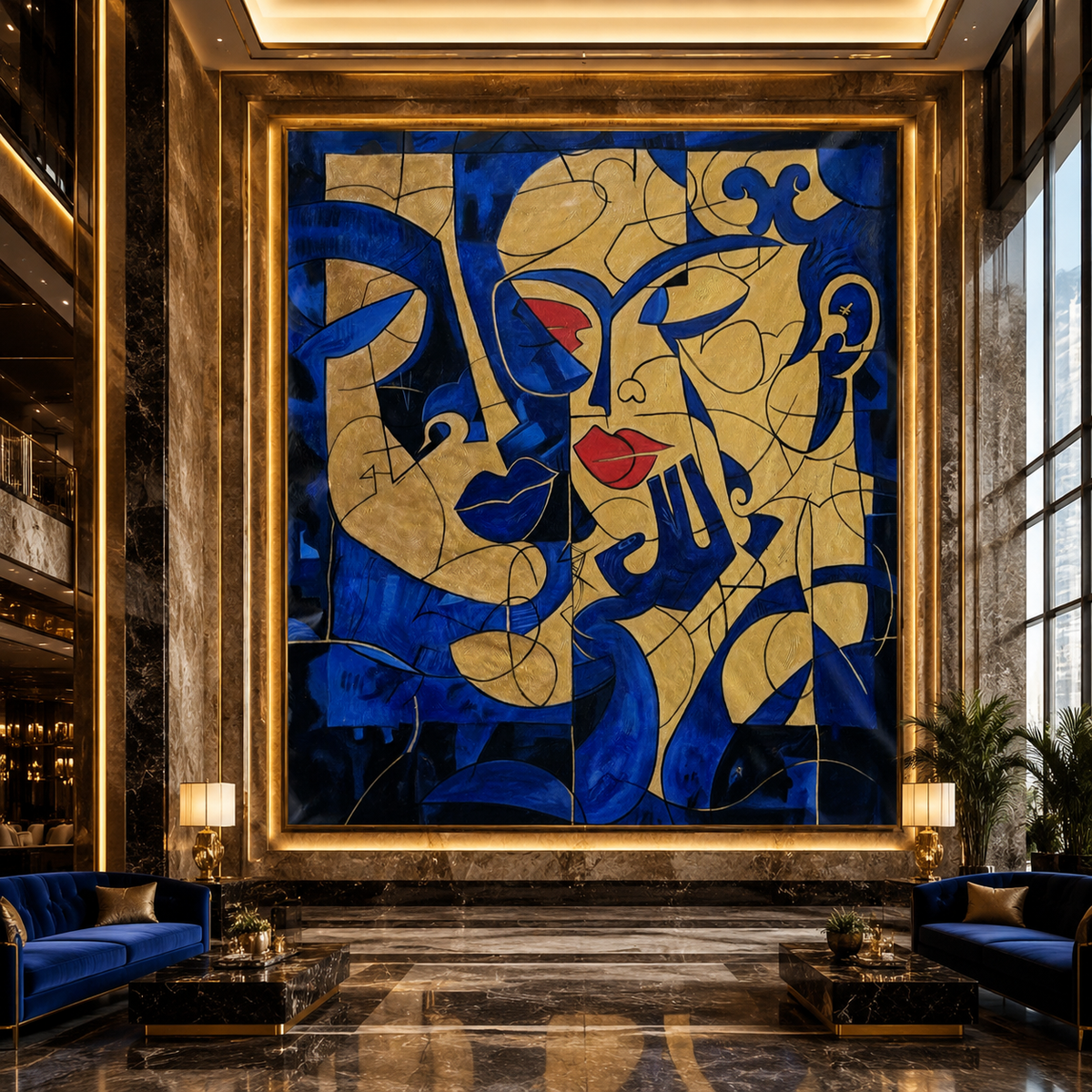 AVIORART Sapphire Intrigue Wall Art Canvas