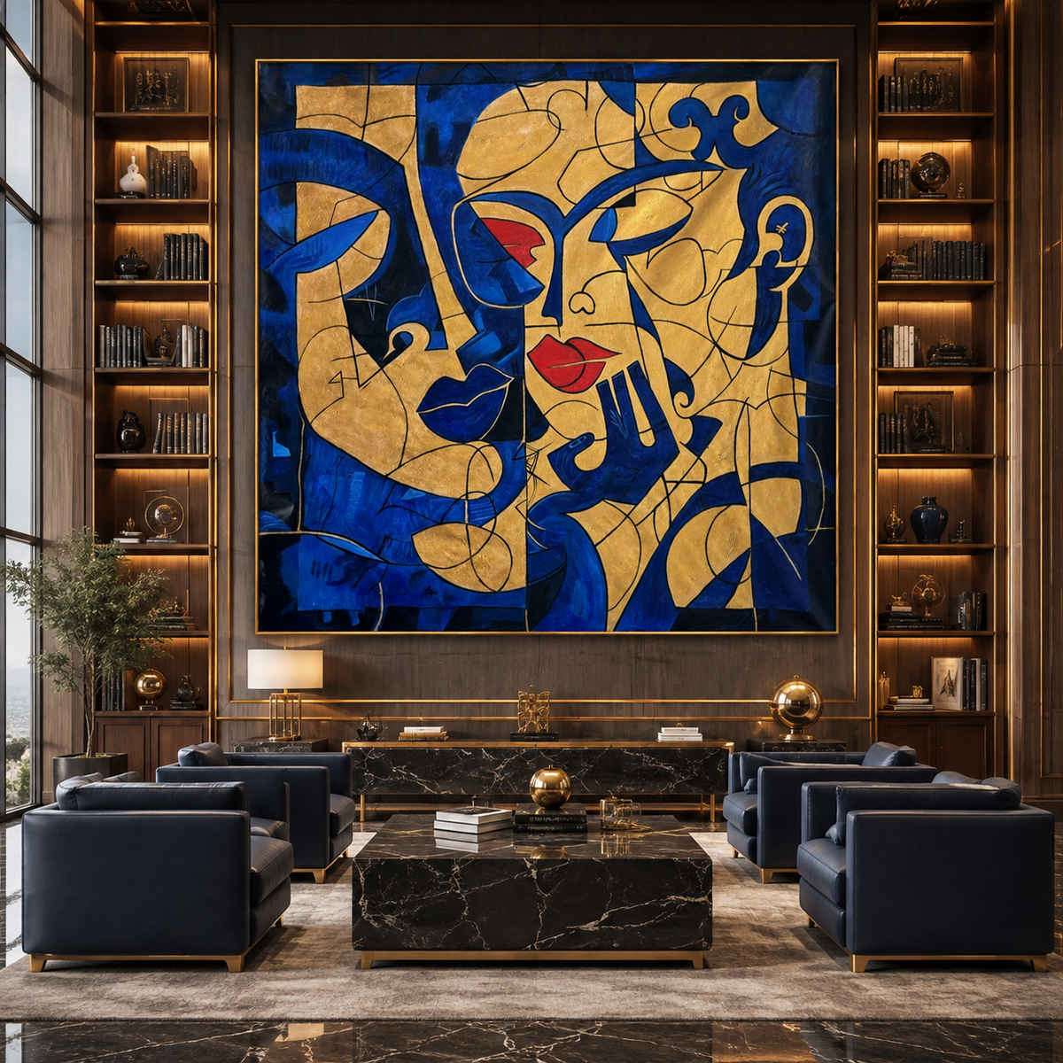 AVIORART Sapphire Intrigue Wall Art Canvas