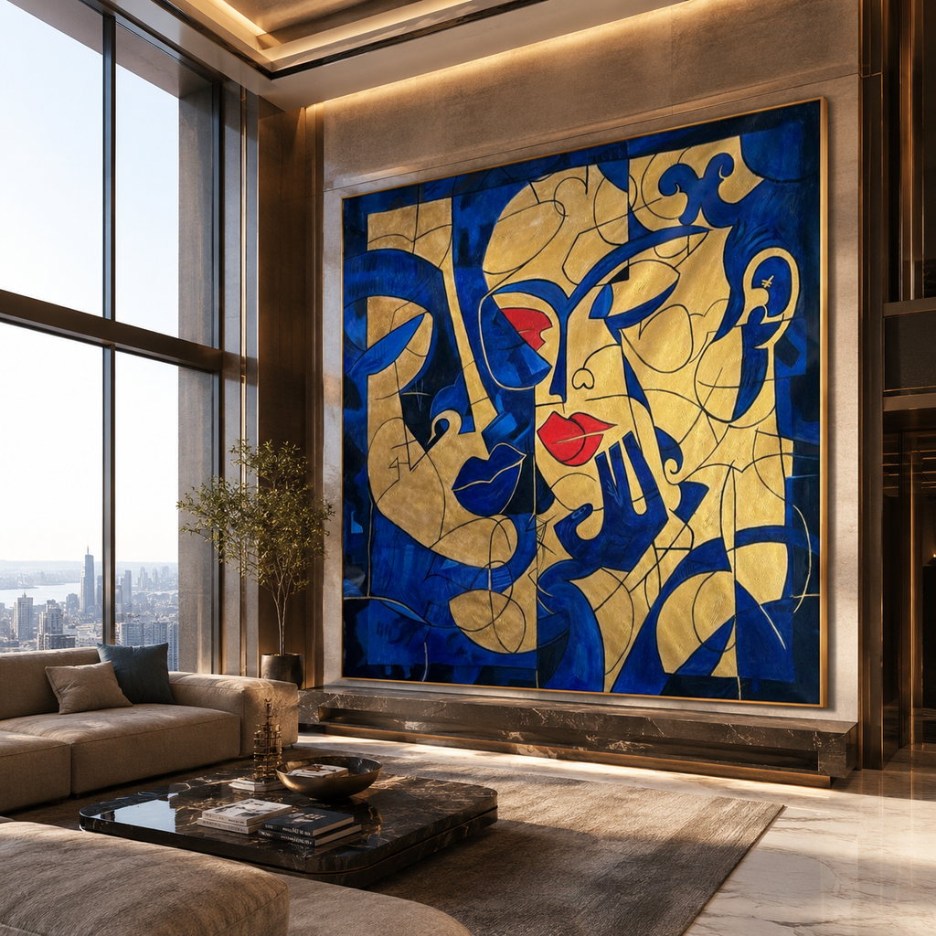 AVIORART Sapphire Intrigue Wall Art Canvas