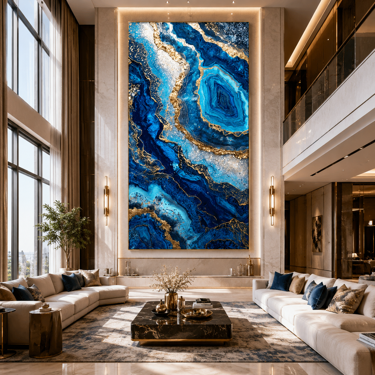 AVIORART Sapphire Riches Wall Art Canvas