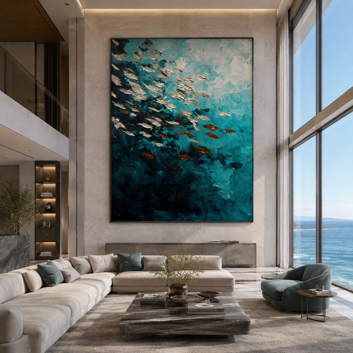 AVIORART Sapphire School Wall Art Canvas