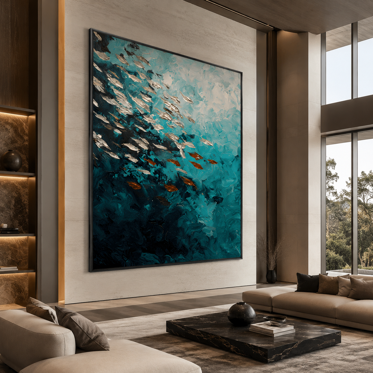 AVIORART Sapphire School Wall Art Canvas