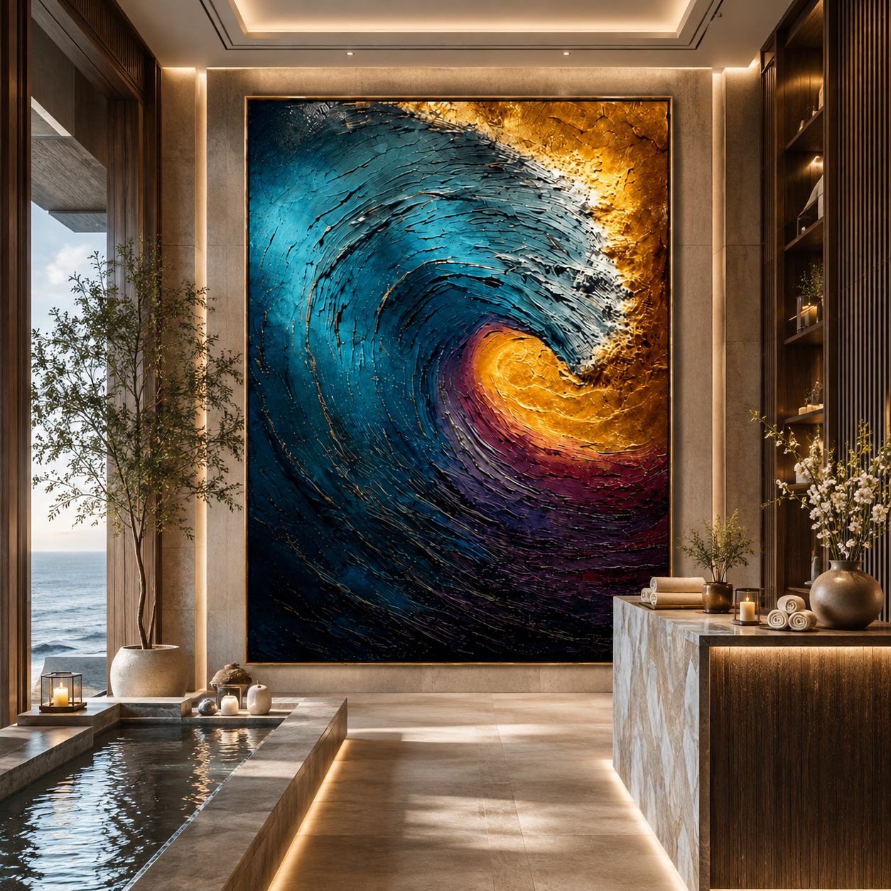 AVIORART Sea's Colors Wall Art Canvas