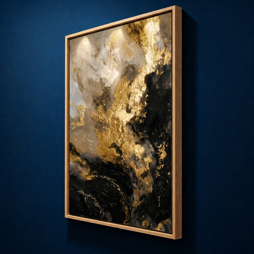 AVIORART Smoke Gold Wall Art Canvas