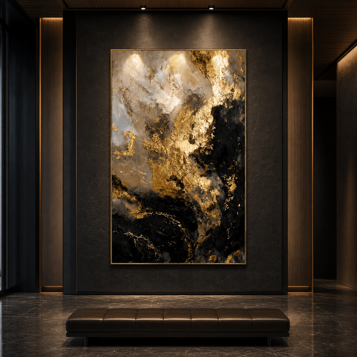 AVIORART Smoke Gold Wall Art Canvas