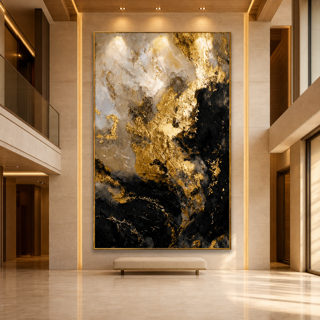 AVIORART Smoke Gold Wall Art Canvas