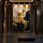AVIORART Smoke Gold Wall Art Canvas