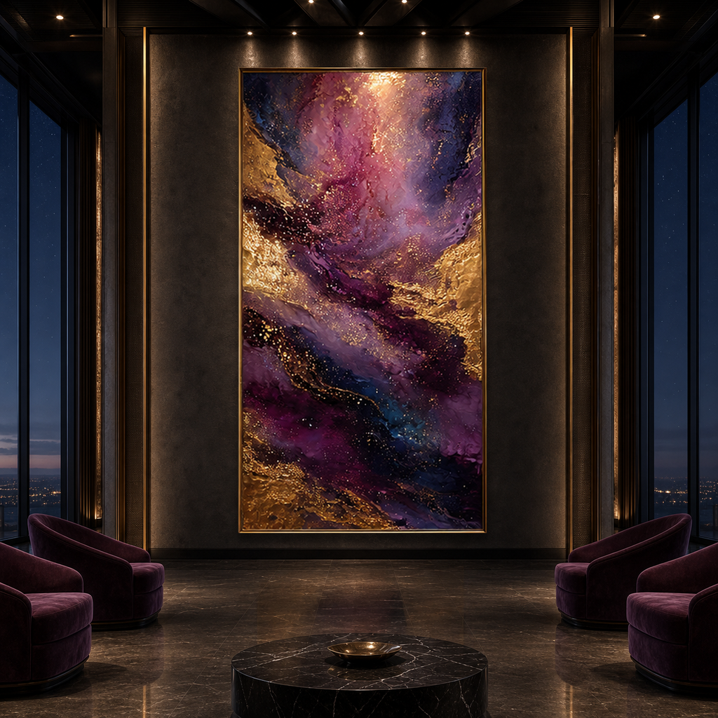 AVIORART Stardust Gold Wall Art Canvas