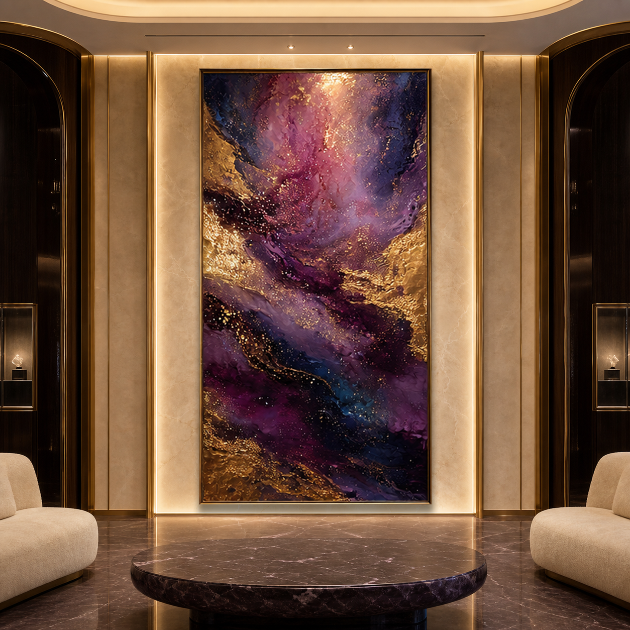 AVIORART Stardust Gold Wall Art Canvas