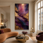 AVIORART Stardust Gold Wall Art Canvas