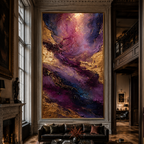 AVIORART Stardust Gold Wall Art Canvas