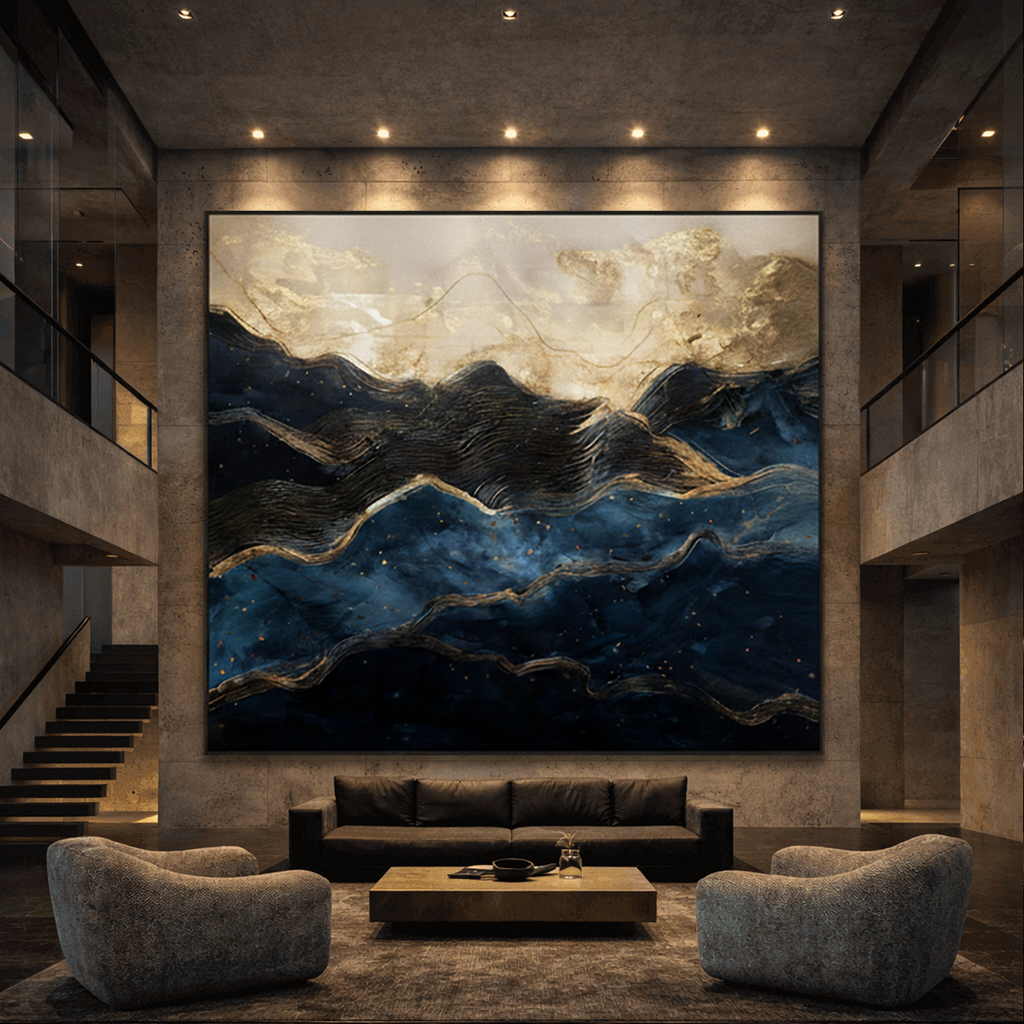 AVIORART Starlit Mountains Wall Art Canvas