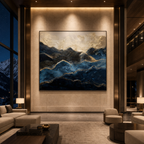 AVIORART Starlit Mountains Wall Art Canvas