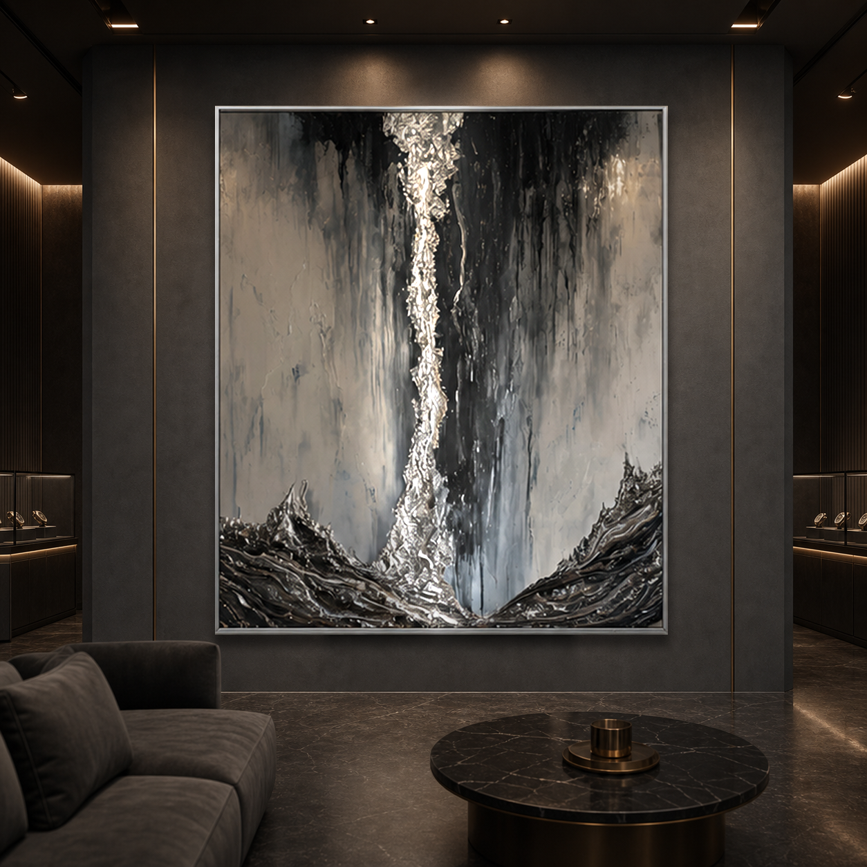 AVIORART Stone Waterfall Wall Art Canvas