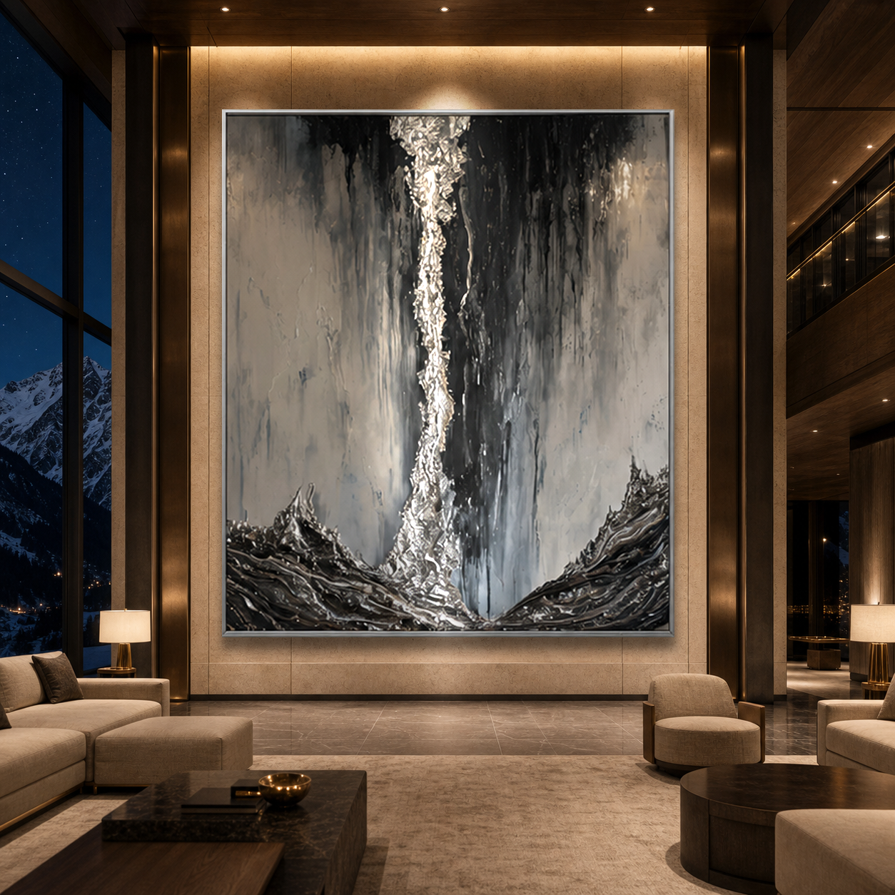 AVIORART Stone Waterfall Wall Art Canvas