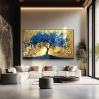 AVIORART Sun Kissed Sapphire Tree Wall Art Canvas