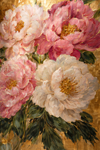 AVIORART Morning Peonies Wall Art Canvas