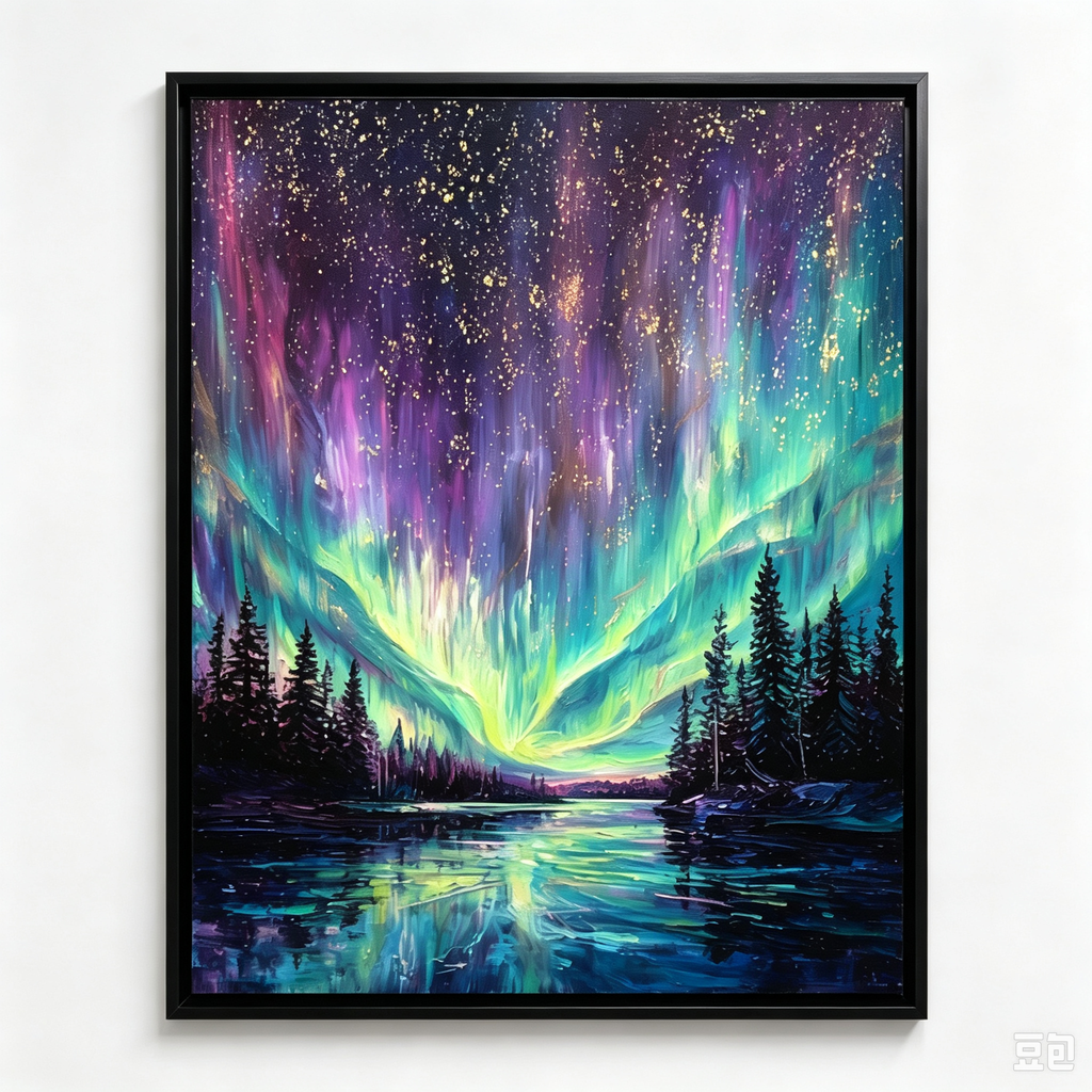 AVIORART The Glowing Lake Wall Art Canvas