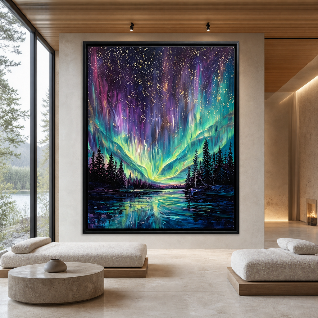 AVIORART The Glowing Lake Wall Art Canvas