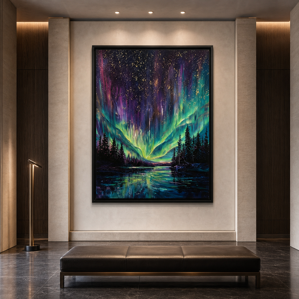 AVIORART The Glowing Lake Wall Art Canvas