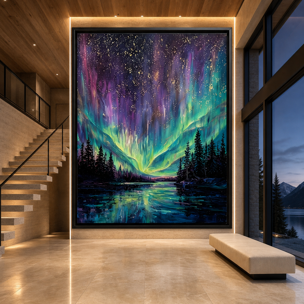 AVIORART The Glowing Lake Wall Art Canvas