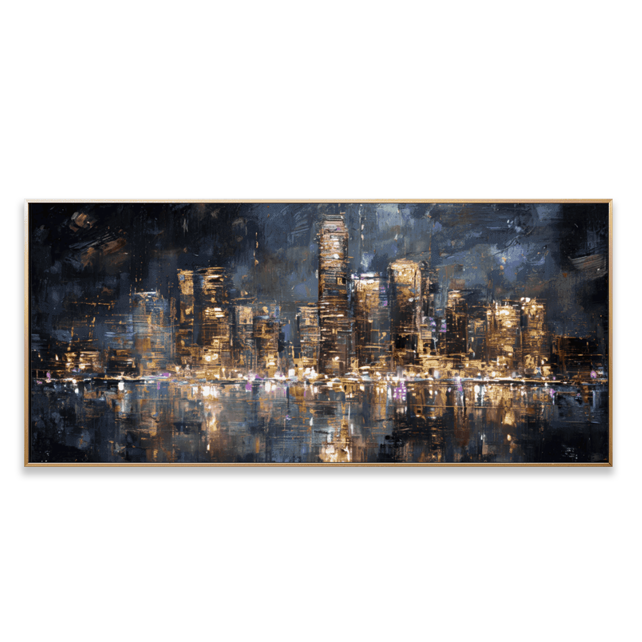 AVIORART The Golden Skyline Wall Art Canvas
