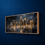 AVIORART The Golden Skyline Wall Art Canvas