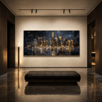 AVIORART The Golden Skyline Wall Art Canvas