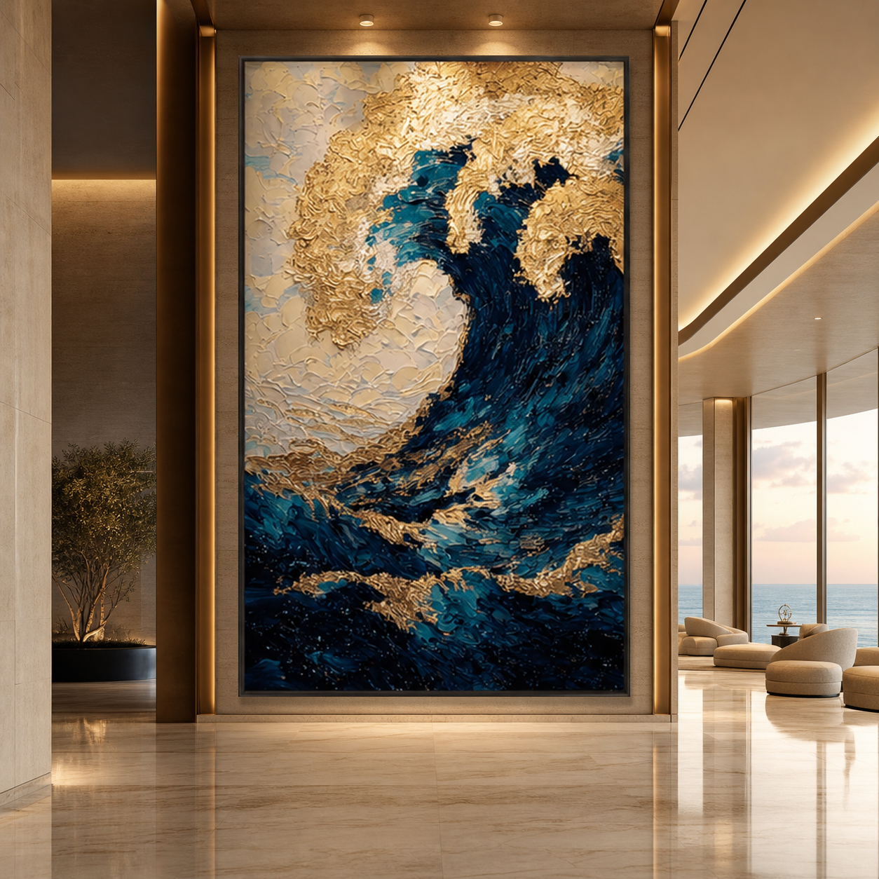 AVIORART The Rising Wave Wall Art Canvas