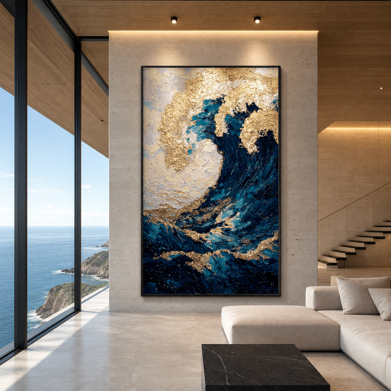 AVIORART The Rising Wave Wall Art Canvas