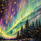 AVIORART The Glowing Lake Wall Art Canvas
