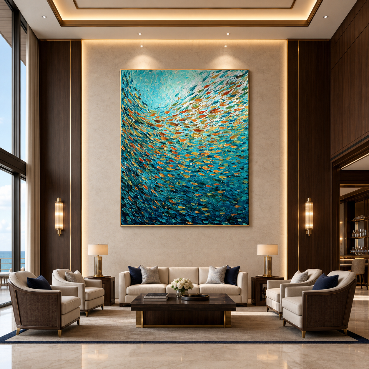AVIORART The Spiral Reef Wall Art Canvas