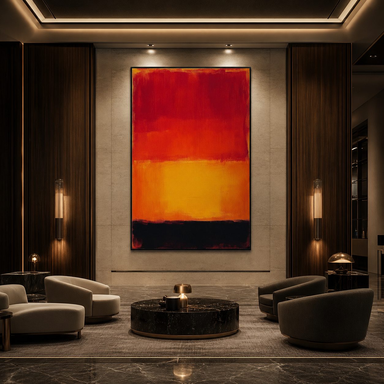 AVIORART The Waking Sun Wall Art Canvas