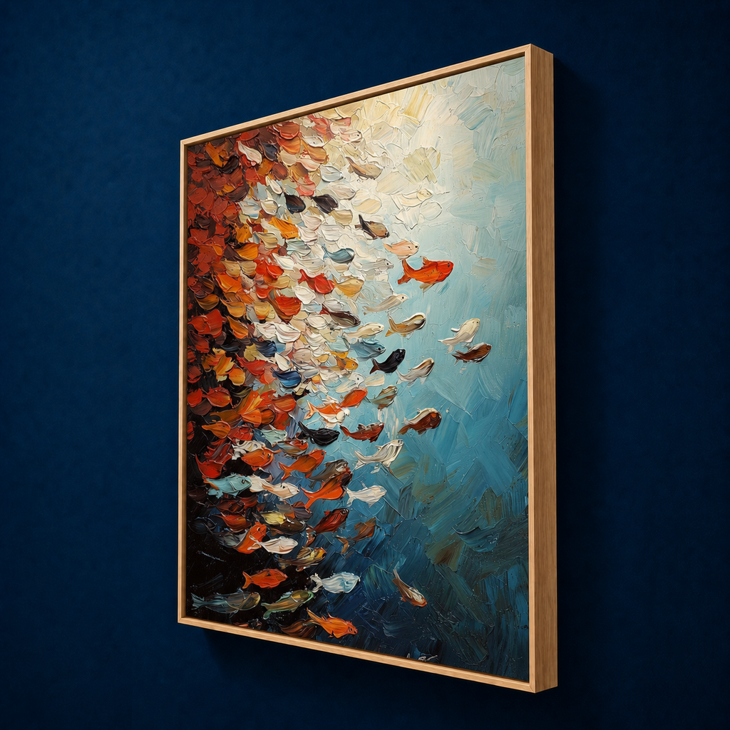AVIORART Tides of Color Wall Art Canvas