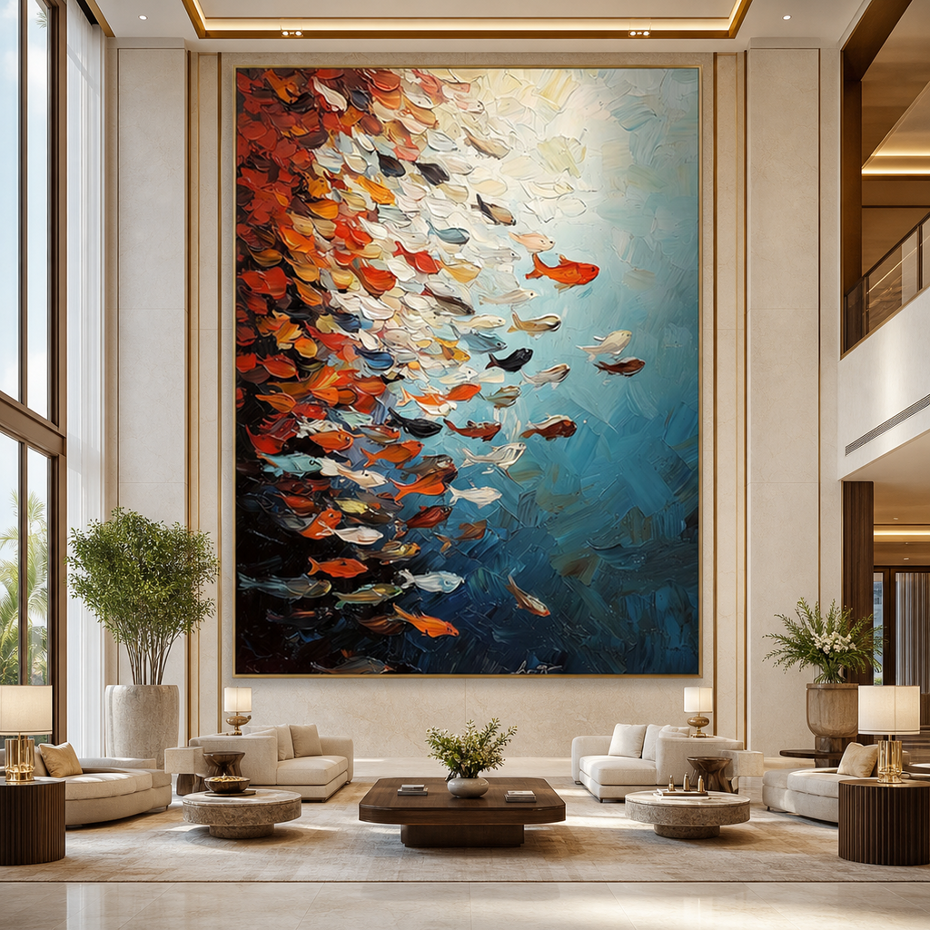 AVIORART Tides of Color Wall Art Canvas