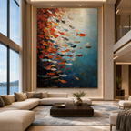 AVIORART Tides of Color Wall Art Canvas