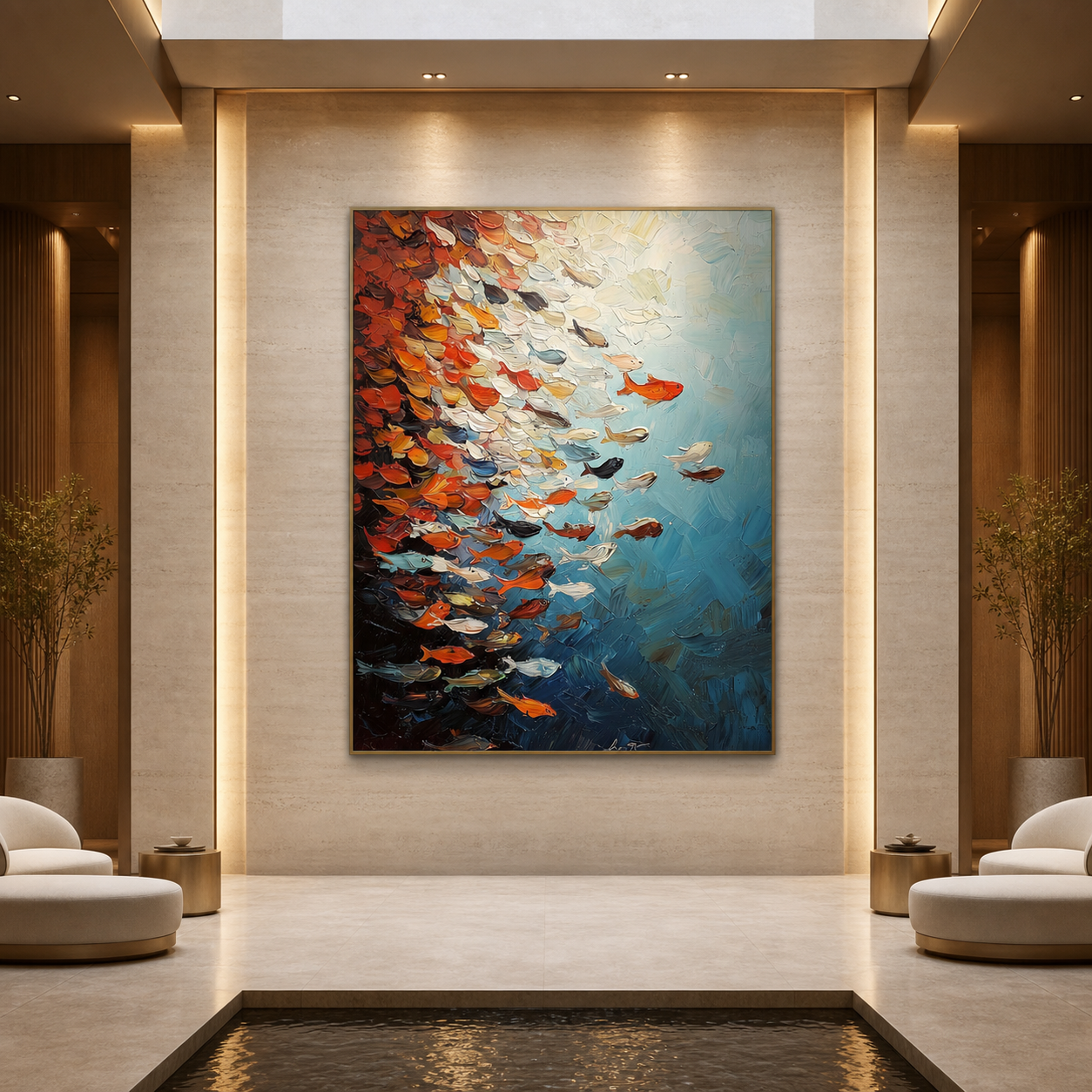AVIORART Tides of Color Wall Art Canvas