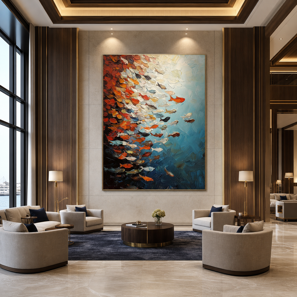 AVIORART Tides of Color Wall Art Canvas